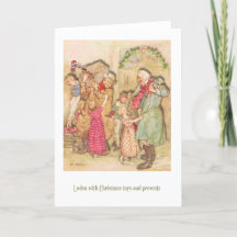 Vintage Christmas Kaart Scrooge