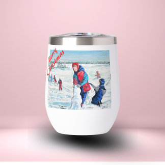 Vintage Christmas Landscape Personalize