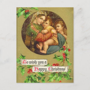 Vintage Christmas Nativity Briefkaart