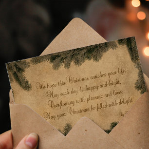 Vintage Christmas Paper - Greeting Card Feestdagen Kaart