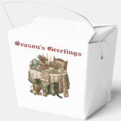 Vintage Christmas Party Tableware Collection Bedankdoosjes (Achterkant)