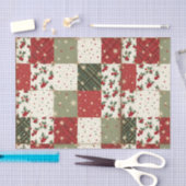 Vintage Christmas Patchwork Tissuepapier (Craft)