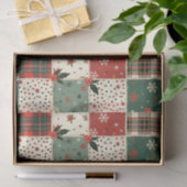 Vintage Christmas Patchwork Tissuepapier (Geschenk)