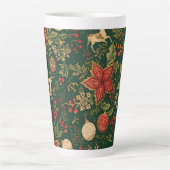 Vintage Christmas Pattern - Latte Mug (Devant)