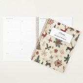 Vintage Christmas Pattern Retro Holiday Journal (Devant avec enveloppe)
