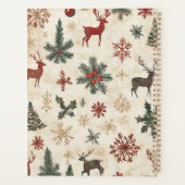 Vintage Christmas Pattern Retro Holiday Journal (Dos)