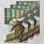 Vintage Christmas, Père Noël Naughty Nice Liste<br><div class="desc">Illustration vintage Joyeux Noël design avec une page du livre Le Père Noël et ses OEuvres. Publié par McLoughlin Brothers en 1889. L'histoire raconte le travail de Père Noël pour fabriquer des jouets pour tous les bons petits garçons et filles du monde entier. Cette image de l'époque victorienne montre le...</div>