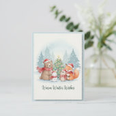 Vintage Christmas Postcard Briefkaart (Staand voorkant)