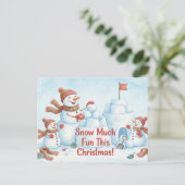 Vintage Christmas Postcard Briefkaart (Staand voorkant)