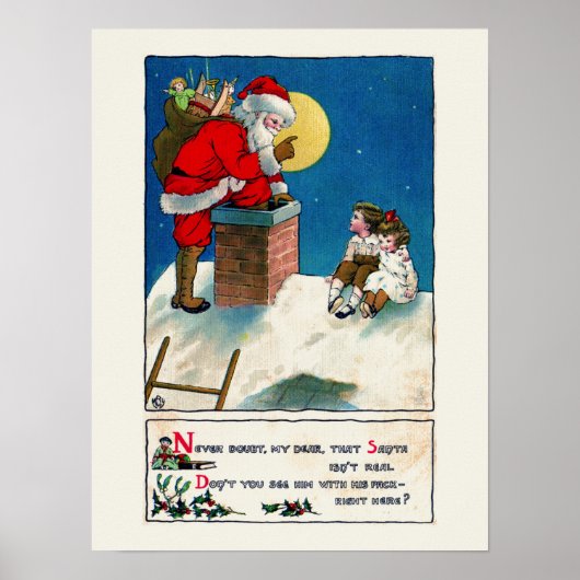 VINTAGE CHRISTMAS-POSTER POSTER (Voorkant)