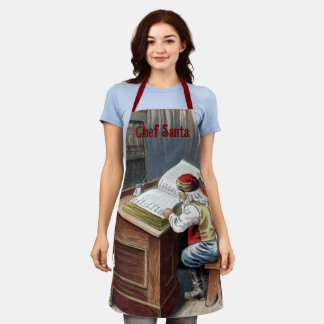 Vintage Christmas, Saint Nicholas Naughty or Nice  Schort