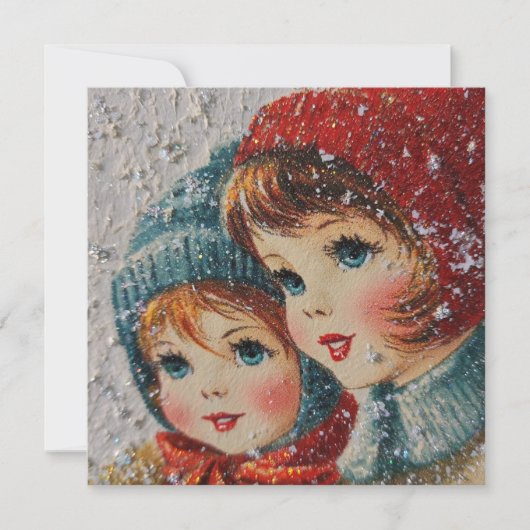 Vintage Christmas - Snowflake sisters Kaart (Voorkant)
