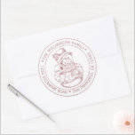 Vintage Christmas SnowMan Purple Adresse de retour<br><div class="desc">sticker d'adresse de retour de la famille de Noël avec votre nom et adresse en rose violet poussiéreux typographie stylisée avec un joli bonhomme de neige de Noël dessiné à la main sur un arrière - plan blanc. Ajoutez simplement votre nom et votre adresse. Conçu exclusivement pour vous par Happy...</div>