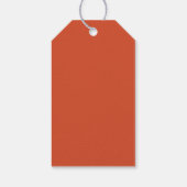 Vintage Christmas Tiger | Orange Cadeaulabel (Achterkant)