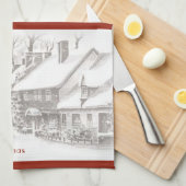 Vintage Christmas Town Cuisine Serviette (Quart Plié)