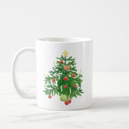Vintage Christmas Tree with a Star & Heart Cookie Koffiemok