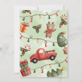 Vintage Christmas Truck Baby shower Invitation (Dos)