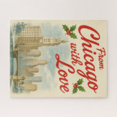 Vintage Christmas - uit Chicago met liefde Legpuzzel (Horizontaal)
