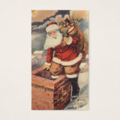 Vintage Christmas Victorian Santa Claus in Chimney (Devant)