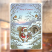 Vintage Christmas Window Cling Raamsticker (Vel 2)