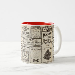 Vintage Christmas Words Mug