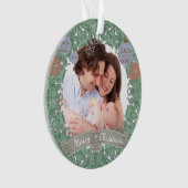 Vintage Christmas Wreath Custom Photo (devant)