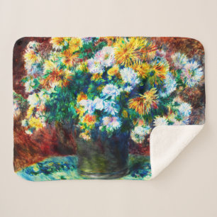 Vintage Chrysanthema van Pierre-Auguste Renoir Sherpa Deken