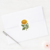 Vintage Chrysanthemum sticker - round (Enveloppe)