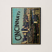 Vintage Cincinnati Skyline Legpuzzel (Verticaal)