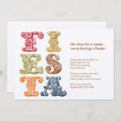 Vintage Cinco de Mayo Fiesta Kaart (Voorkant / Achterkant)