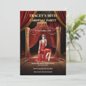 Vintage Circus 50th Birthday Invitation (Debout devant)