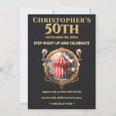 Vintage Circus 50th Birthday Invitation (Devant)