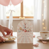 Vintage Circus Baby Shower with qr code Invitation