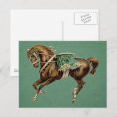 vintage circus horse briefkaart (Voorkant / Achterkant)