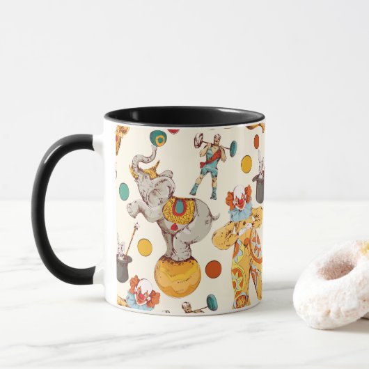 Vintage Circus Mug Mok (Met donut)