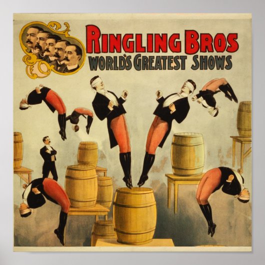 Vintage Circus Sideshow Poster (Devant)