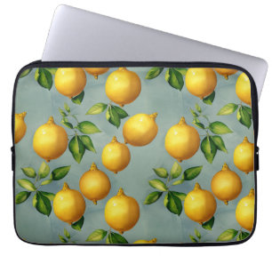 Vintage citroenen behang kunst laptop sleeve