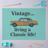 Vintage Classic Car Birthday Tissuepapier (Craft)