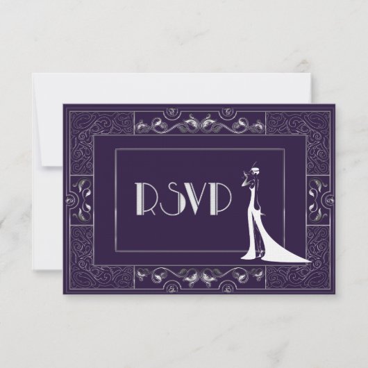 Vintage Classic Gatsby Style nouveau RSVP Manuela (Devant)