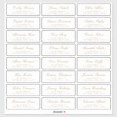 Vintage Classic Script Mariage Étiquette de adress (Feuille)