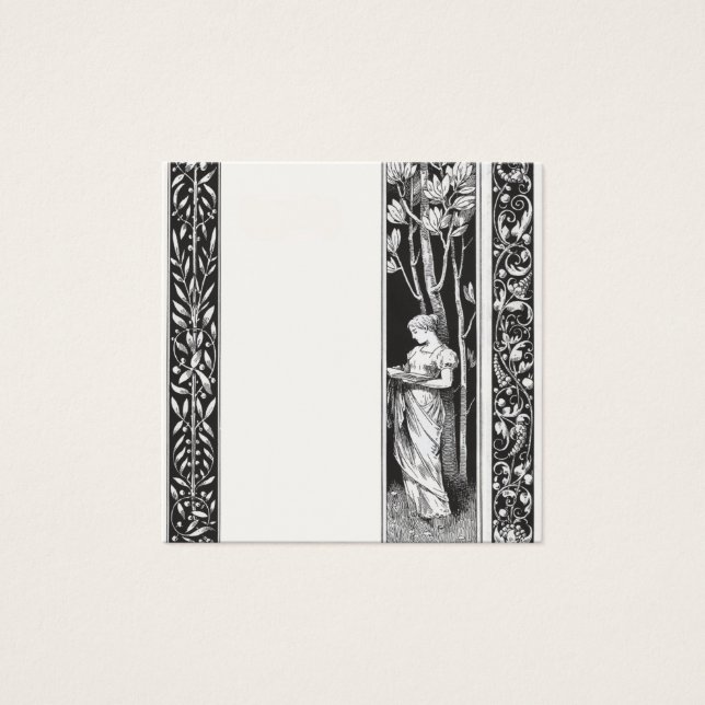 Vintage classique femme avec livre (Devant)