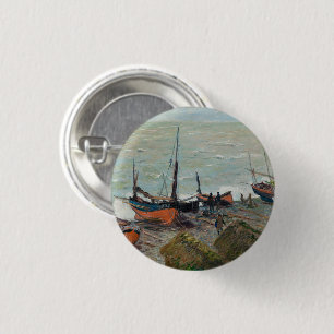 Vintage Claude Monet Vist Boats Ronde Button 3,2 Cm