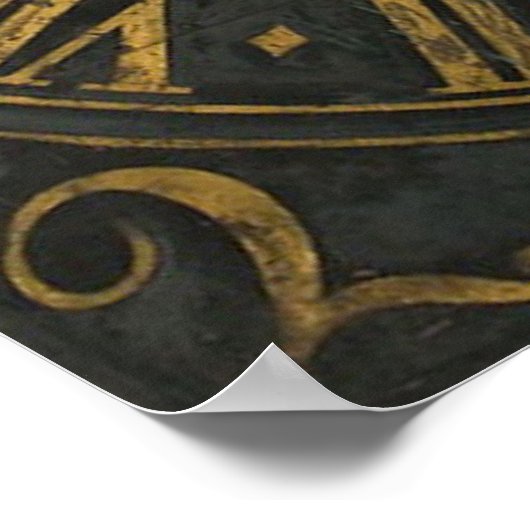 Vintage Clock Face Poster (Coin)