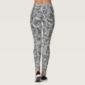 Vintage Clock Motif Pattern Leggings (Achterkant)