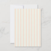 Vintage Coastal Minimal Peach Stripes Wedding RSVP (Dos)