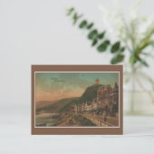 Vintage Cochem Duitsland Moselle Promenade Briefkaart (Staand voorkant)
