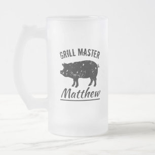 Vintage cochon grill master bbq party Bière Mug ca
