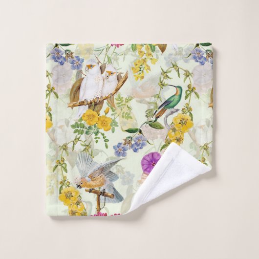 Vintage Cockatoo Jungle 3 (Gant de toilette)