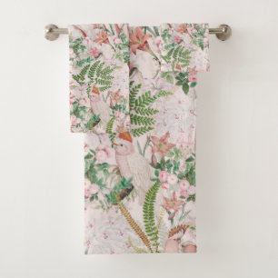 Vintage Cockatoo Jungle Motif Blush