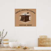 Vintage Coffee Grinder Poster (Keuken)